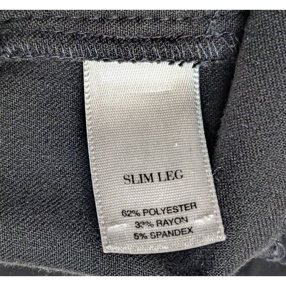 White House Black Market Mid-Rise Slim Crop Pants Black 12S - Picture 6 of 7